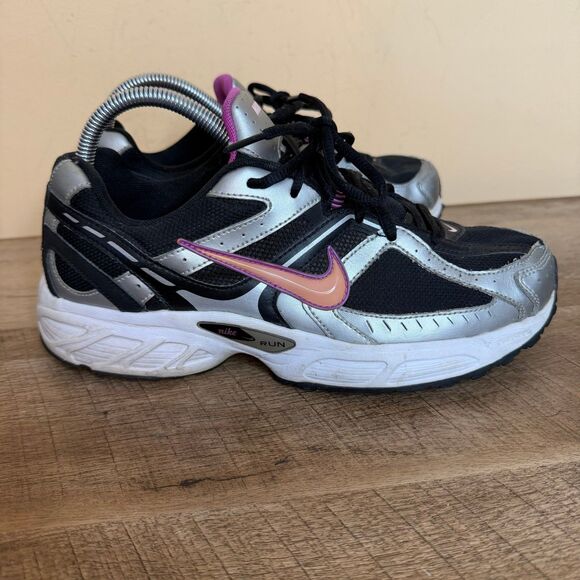 Nike Compete Running Shoes Sneakers Black Silver pink Womens Size 8.5 - Picture 3 of 7